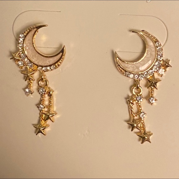 Jewelry - Crystal Crescent Earrings